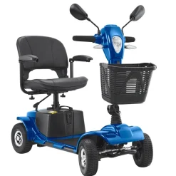 VEVOR Heavy-Duty 4 Wheel Mobility Scooter for Adults & Seniors - Folding Electric Powered Mobility Scooter & 12 Mile Long Range, Travel Scooter with 9° Climbing Capacity, 265lb Capacity