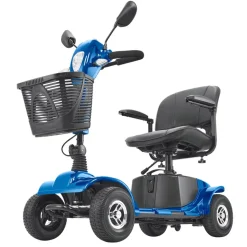 VEVOR Heavy-Duty 4 Wheel Mobility Scooter for Adults & Seniors - Folding Electric Powered Mobility Scooter & 12 Mile Long Range, Travel Scooter with 9° Climbing Capacity, 265lb Capacity