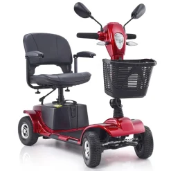 VEVOR Heavy-Duty 4 Wheel Mobility Scooter for Adults & Seniors - Folding Electric Powered Mobility Scooter & 12 Mile Long Range, All Terrain Travel Scooter with 9° Climbing Capacity, 265lb Capacity