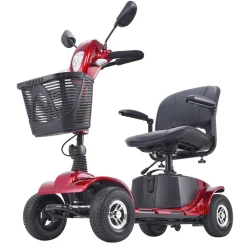 VEVOR Heavy-Duty 4 Wheel Mobility Scooter for Adults & Seniors - Folding Electric Powered Mobility Scooter & 12 Mile Long Range, All Terrain Travel Scooter with 9° Climbing Capacity, 265lb Capacity