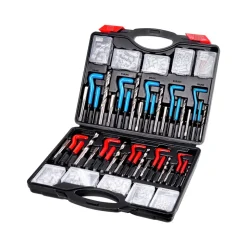 VEVOR Helicoil Thread Repair Kit, 338-Piece SAE and Metric Rethreading Tool Kit, M5, M6, M8, M10, M12, 1/4", 5/16", 3/8", 7/16", 1/2", HSS Drill Bits Thread Inserts Taps Breakoff Installation Tools