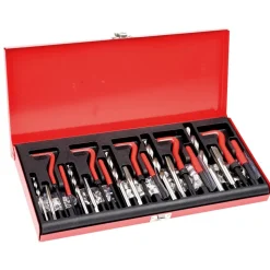 VEVOR Helicoil Thread Repair Kit, 166-Piece Metric HSS Drill Helicoil Repair Kit, M5 M6 M8 M10 M12 Heli Coil Rethreading Tool Kit with HSS Drill Bits Thread Inserts Taps Breakoff Installation Tools