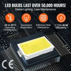 VEVOR Hexagon Garage Lights, 26400LM, 6500K 5 Grid Systems Honeycomb Hexagonal Garage LED Lights, DIY Cool White Car Detailing Garage Ceiling Lighting Bright Shop Light for Gym Basement Workshop