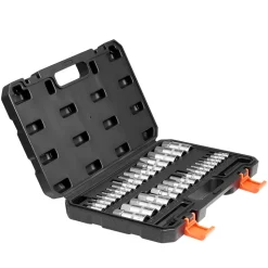 VEVOR Hex Bit Socket Set, 32-Piece, S2 Alloy Steel and Cr-V Steel, Standard SAE and Metric, 1/4 in, 3/8 in, and 1/2 in Drives, with Enhanced Storage Case, Allen Socket Set for Mechanics, Auto Repair
