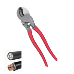 VEVOR High Leverage Cable Cutter, 9-1/4 in Compact, Forged Blades and PVC-Coated Handles, Heavy Duty Cable Cutting Pliers Tool for 4/0 AWG Aluminum, 2/0 AWG Soft Copper and 100-Pair 24AWG Comm Cables