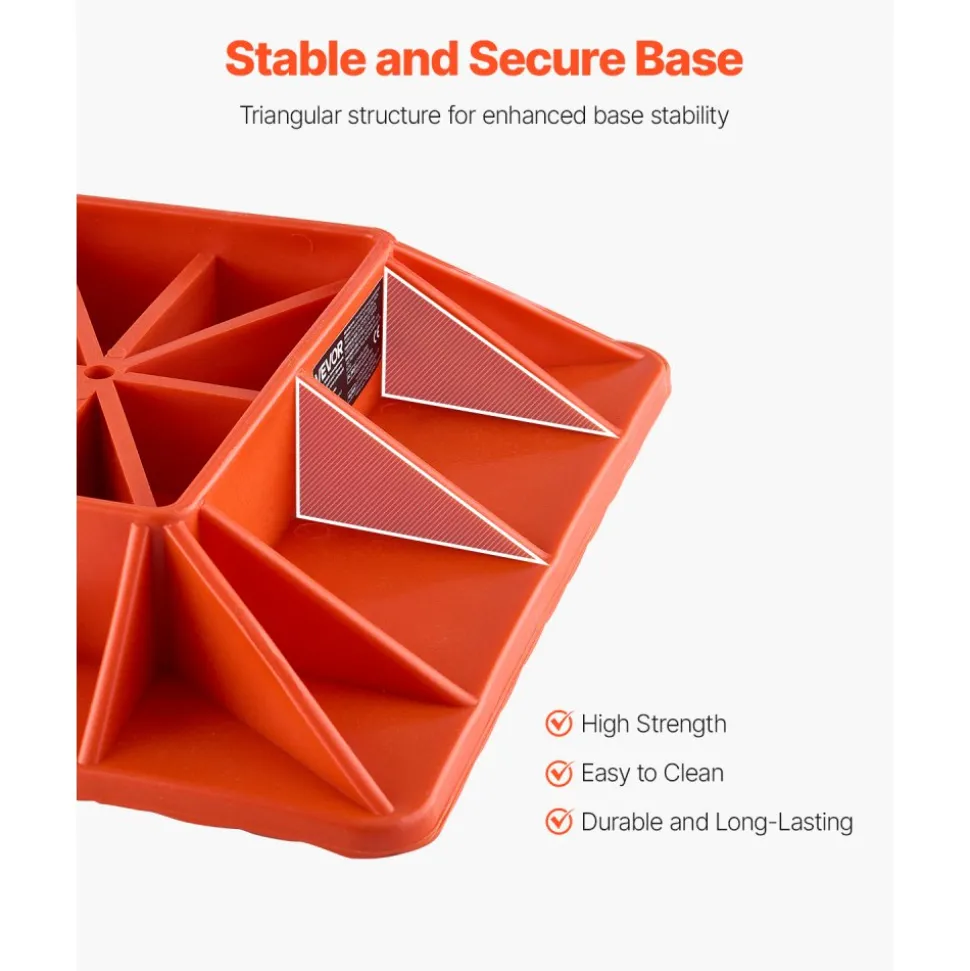 VEVOR High Lift Jack Base and Handle Keeper, 11.6" x 11.6" Off Road Jack Stand Base with 7000 Pound Capacity, Heavy-Duty Farm Jacks Support Stand for Most Jacks with 7.3" x 4.7" Base, Red