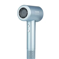 VEVOR High-Speed Hair Dryer with 105,000RPM Brushless Motor, 200 Million Negative Ions Hair Blow Dryer, 4 Temps & 3 Speeds, LCD Display Thermo-Control Hairdryer with Diffuser & Nozzle for Home Travel