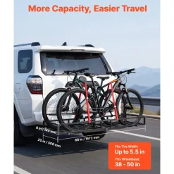 VEVOR Hitch Cargo Carrier Bike Rack, 66