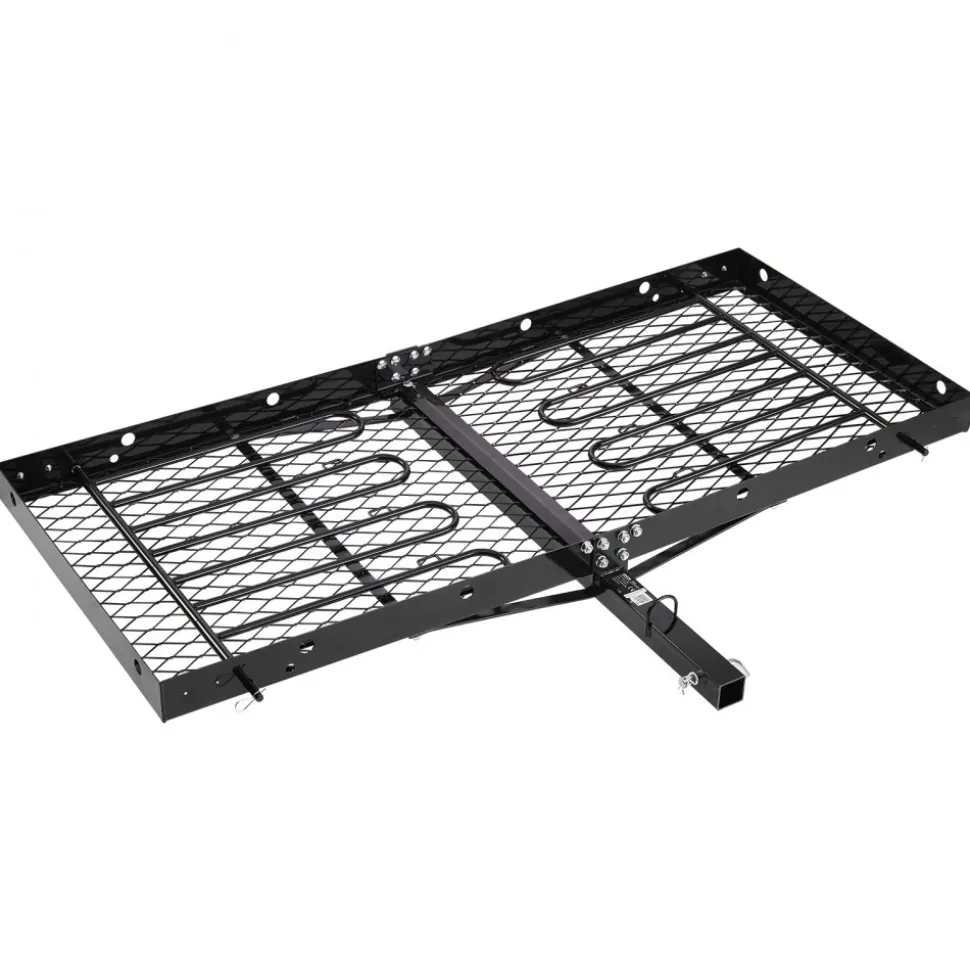 VEVOR Hitch Cargo Carrier with Bike Racks, 62" x 27" x 3" Hitch Mount Cargo Carrier for up to 4 Mountain Bikes, 500LBS Capacity High-Strength Steel Rear Luggage Basket Fits 2" Receiver for SUV Pickups