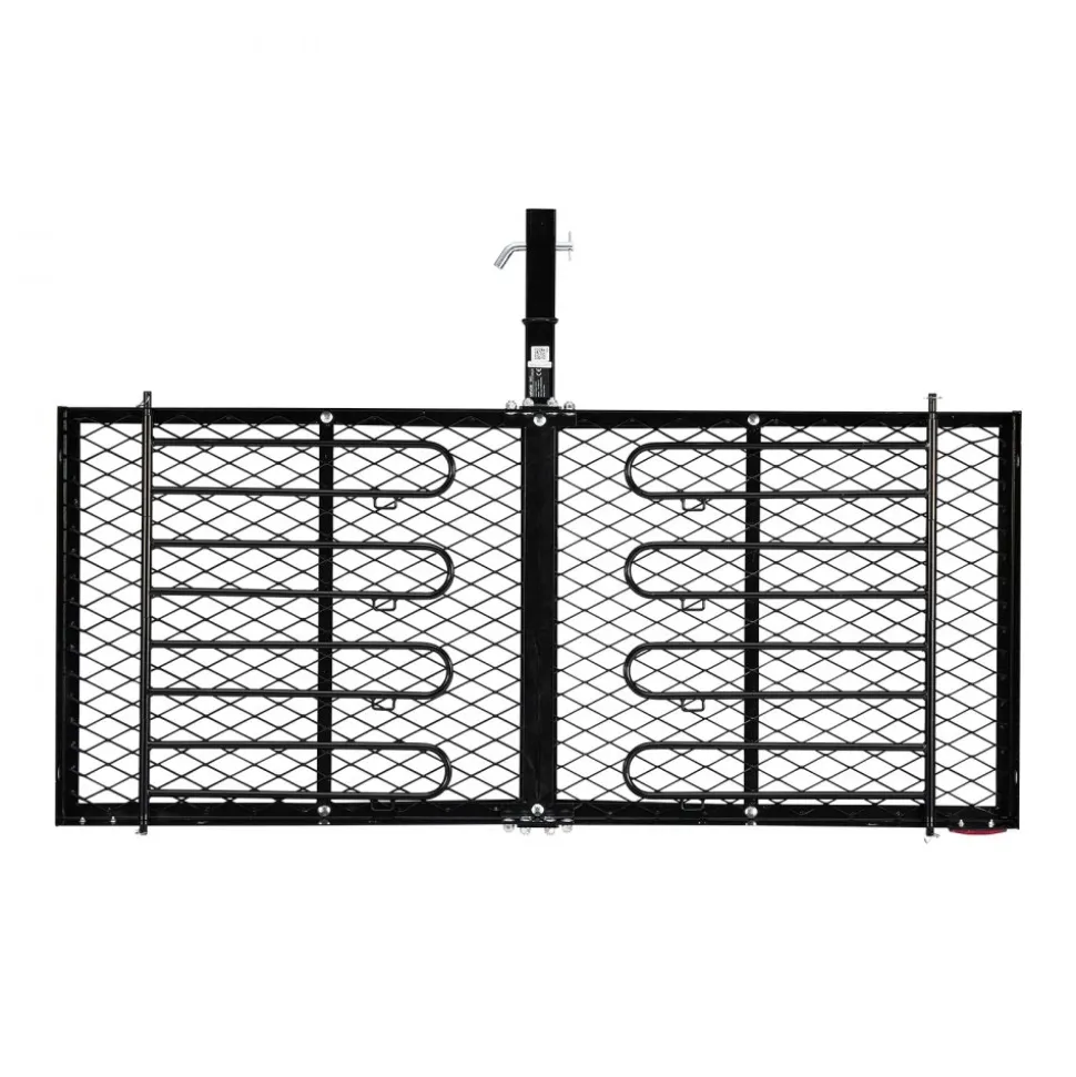 VEVOR Hitch Cargo Carrier with Bike Racks, 62" x 27" x 3" Hitch Mount Cargo Carrier for up to 4 Mountain Bikes, 500LBS Capacity High-Strength Steel Rear Luggage Basket Fits 2" Receiver for SUV Pickups