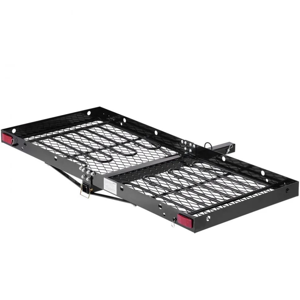 VEVOR Hitch Cargo Carrier with Bike Racks, 62" x 27" x 3" Hitch Mount Cargo Carrier for up to 4 Mountain Bikes, 500LBS Capacity High-Strength Steel Rear Luggage Basket Fits 2" Receiver for SUV Pickups