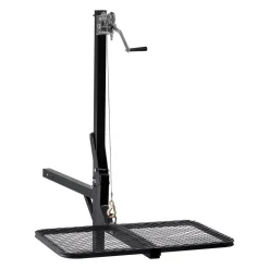 VEVOR Hitch Deer Hoist with Lifting System Platform, 300 lbs Load Capacity, Game Hoist Winch Lift with 2-inch Receiver, 360-Degree Swivel Shaft & Foldable, Hitch-Mounted Deer Hanger for Moving Game