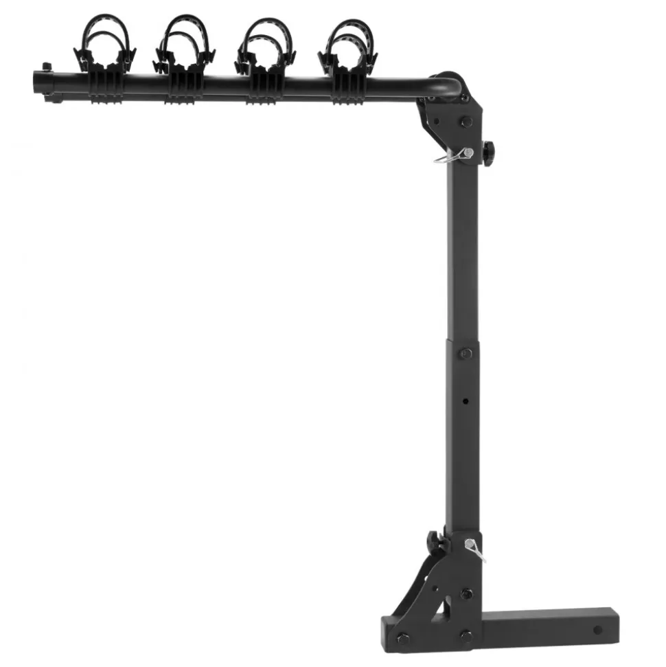 VEVOR Hitch Mount Bike Rack, 4-Bike Carrier Rack, 150 LBS Capacity Bike Rack Hitch for 2-inch Receiver, Titling and Folding Bike Carrier with No-Wobble U Bolt and Strap, for Car, SUV, Truck, RV