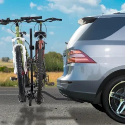 VEVOR Hitch Mount Bike Rack, 2-Bike Platform Style, 80 LBS Max Capacity Bike Rack Hitch for 1.25-/2-inch Receiver, Titling and Folding Bike Carrier with Tires up to 2.4" Wide, for Car, SUV, Truck, RV