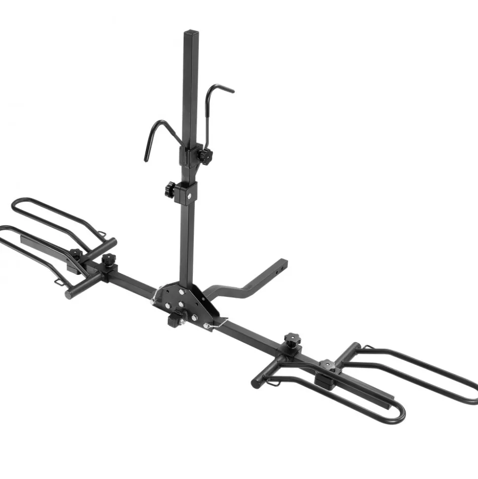 VEVOR Hitch Mount Bike Rack, 2-Bike Platform Style, 80 LBS Max Capacity Bike Rack Hitch for 1.25-/2-inch Receiver, Titling and Folding Bike Carrier with Tires up to 2.4" Wide, for Car, SUV, Truck, RV