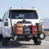 VEVOR Hitch Mount Cargo Carrier on Wheels, 36.2" x 21.3" x 11.8", 2-in-1 Folding Rear Luggage Rack Basket & Cargo Cart with Hitch Stabilizer, Fits 2" Receiver for SUV Pickups, 400LBS Load Capacity