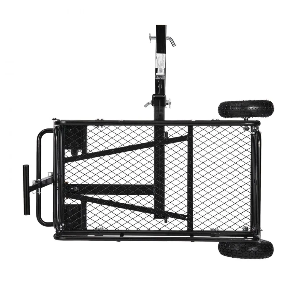 VEVOR Hitch Mount Cargo Carrier on Wheels, 36.2" x 21.3" x 11.8", 2-in-1 Folding Rear Luggage Rack Basket & Cargo Cart with Hitch Stabilizer, Fits 2" Receiver for SUV Pickups, 400LBS Load Capacity