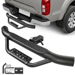 VEVOR Hitch Step for 2 Inch Receiver, Universal Rear Bumper Guard Protector with 350 LBS Load Capacity, Strong Mild Steel Construction with Pin Kit and Stabilizer, Fit for Truck, SUV, Pickup, Trailer