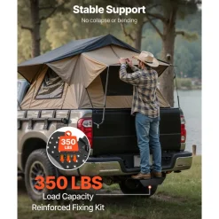 VEVOR Hitch Step for 2 Inch Receiver, Universal Rear Bumper Guard Protector with 350 LBS Load Capacity, Wide & Non-Slip Tow Hitch Step with Pin Kit and Stabilizer, Fit for Truck, SUV, Pickup, Trailer