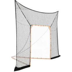 VEVOR Hockey and Lacrosse Goal Backstop, 12x9 ft Lacrosse Net with Extended Coverage, Quick Easy Setup Complete Accessories Training Net, Backyard Lacrosse Equipment, for Youth Adult (NET ONLY)