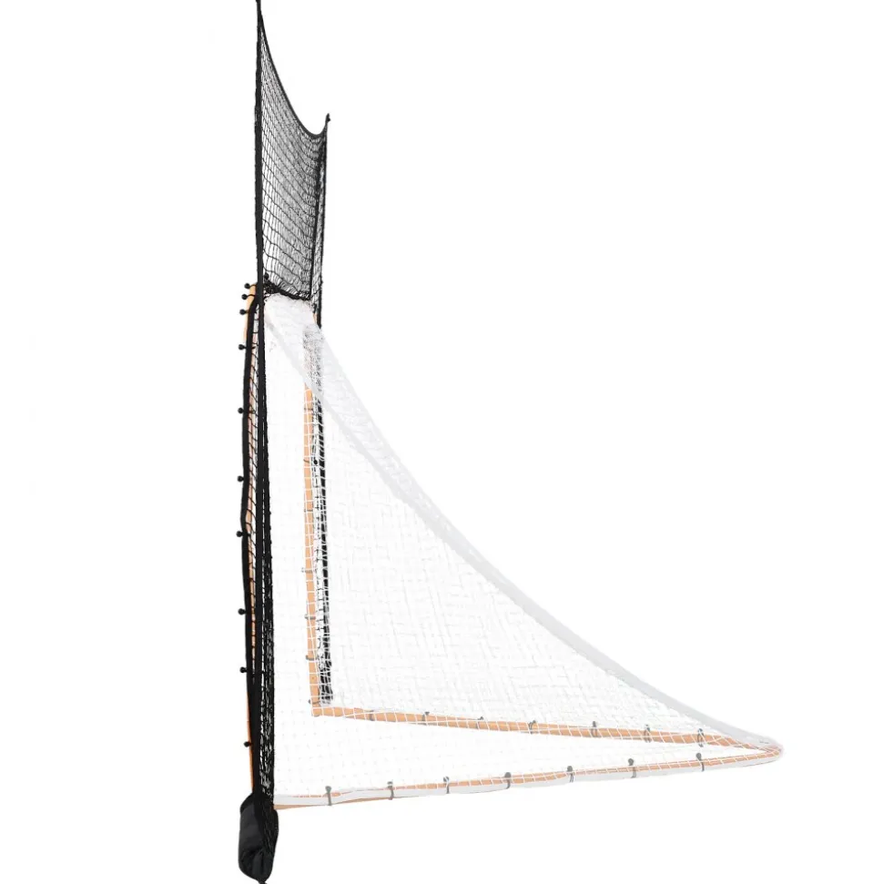 VEVOR Hockey and Lacrosse Goal Backstop, 12x9 ft Lacrosse Net with Extended Coverage, Quick Easy Setup Complete Accessories Training Net, Backyard Lacrosse Equipment, for Youth Adult (NET ONLY)
