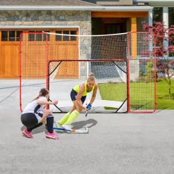 VEVOR Hockey Goal with Backstop and Targets, Street Steel Hockey Net, 72