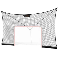 VEVOR Hockey Net Backstop, 12x7 ft Durable Hockey Goal Backstop Net with Extended Coverage, Lightweight and Portable Backyard Training Equipment, Easy Assembly, for Youth Adult (NET ONLY)