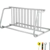 VEVOR 10 Holders Floor Bike Rack, 59" Length All-Steel Grid Bike Rack, 10-Bike Capacity Dual-Side Storage Stand for Garages Streets Yards Bike Events