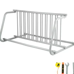 VEVOR 10 Holders Floor Bike Rack, 59" Length All-Steel Grid Bike Rack, 10-Bike Capacity Dual-Side Storage Stand for Garages Streets Yards Bike Events
