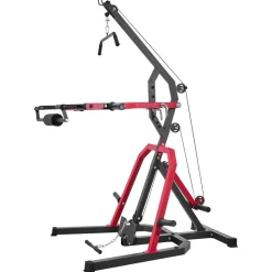 VEVOR Home Gym Equipment, Leverage Gym with 2:1 Ratio LAT Low Row System, Strength Training Machine for Squats Deadlifts Bench Press Bicep Curls, Home Gym Machine, Adjustable Full Body Workout Station