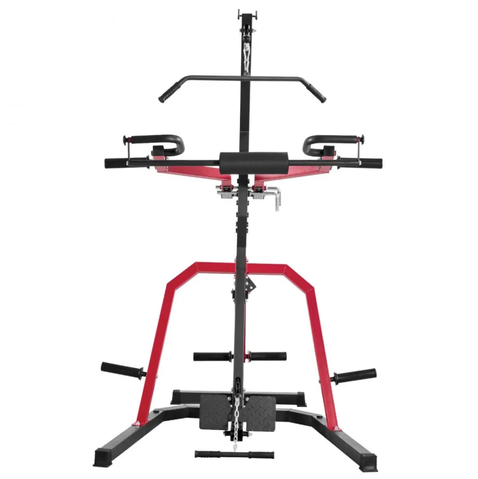 VEVOR Home Gym Equipment, Leverage Gym with 2:1 Ratio LAT Low Row System, Strength Training Machine for Squats Deadlifts Bench Press Bicep Curls, Home Gym Machine, Adjustable Full Body Workout Station