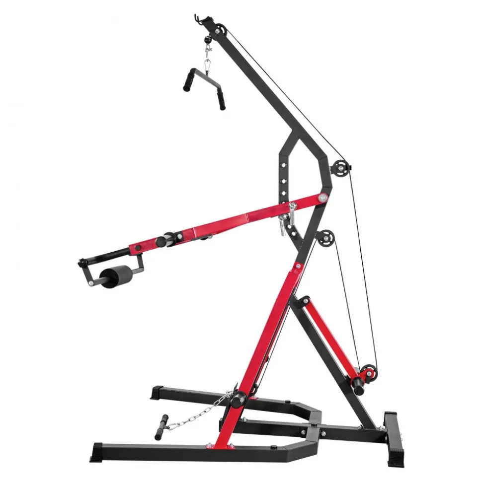 VEVOR Home Gym Equipment, Leverage Gym with 2:1 Ratio LAT Low Row System, Strength Training Machine for Squats Deadlifts Bench Press Bicep Curls, Home Gym Machine, Adjustable Full Body Workout Station