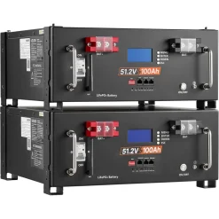 VEVOR Home Power Station Backup Power, 5120Wh, LiFePO4 Lithium Battery, Support Communication, Bluetooth and WiFi, AC 5000W Inverter, Fast Charge, for Home Backup, Emergency, Solar System Components