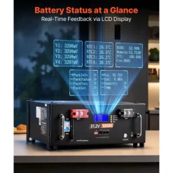 VEVOR Home Power Station Backup Power, 5120Wh, LiFePO4 Lithium Battery, Support Communication, Bluetooth and WiFi, AC 10000W Inverter, Fast Charge, for Home Backup, Emergency, Solar System Components