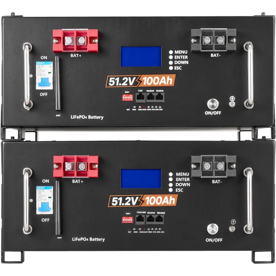 VEVOR Home Power Station Backup Power, 5120Wh, LiFePO4 Lithium Battery, Support Communication, Bluetooth and WiFi, AC 10000W Inverter, Fast Charge, for Home Backup, Emergency, Solar System Components