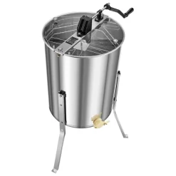 VEVOR Honey Extractor, 4/8 Frame Manual Honey Spinner with Transparent Lid, Stainless Steel Honeycomb Drum Spinner with Height Adjustable Stand, Honeycomb Extraction Equipment for Beekeeping