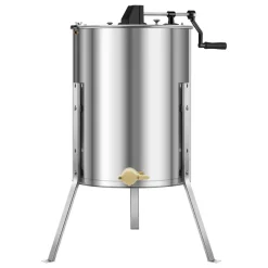 VEVOR Honey Extractor, 4/8 Frame Manual Honey Spinner with Transparent Lid, Stainless Steel Honeycomb Drum Spinner with Height Adjustable Stand, Honeycomb Extraction Equipment for Beekeeping