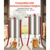 VEVOR Honey Extractor, 6 Frame Manual Honey Spinner with Transparent Lid, Stainless Steel Honeycomb Drum Spinner with Height Adjustable Stand, Honeycomb Extraction Centrifuge Equipment for Beekeeping