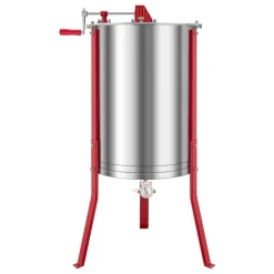 VEVOR Honey Extractor, 6 Frame Manual Honey Spinner with Transparent Lid, Stainless Steel Honeycomb Drum Spinner with Height Adjustable Stand, Honeycomb Extraction Centrifuge Equipment for Beekeeping