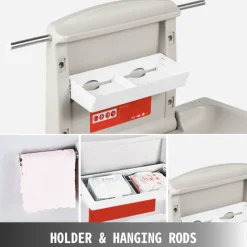 VEVOR Horizontal Baby Changing Table Wall-mounted Baby Diaper Changing Station Vertical Fold Down Baby Changing Table