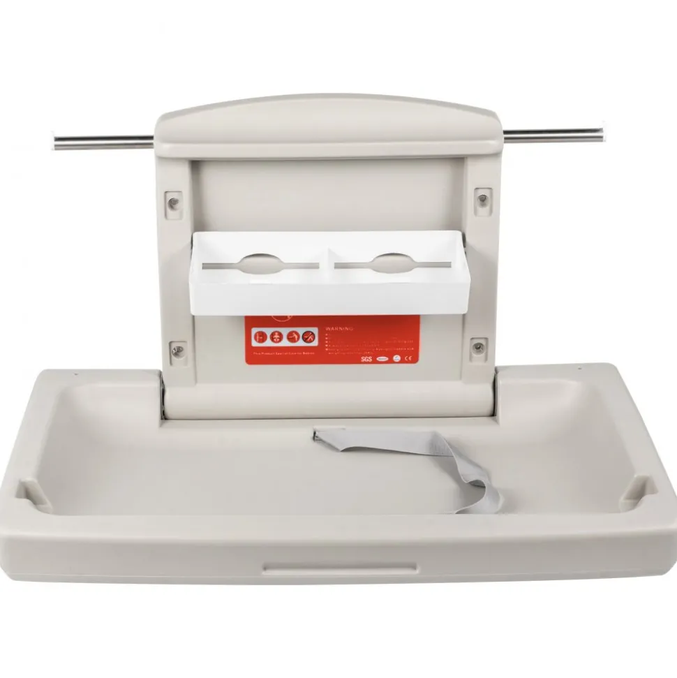 VEVOR Horizontal Baby Changing Table Wall-mounted Baby Diaper Changing Station Vertical Fold Down Baby Changing Table