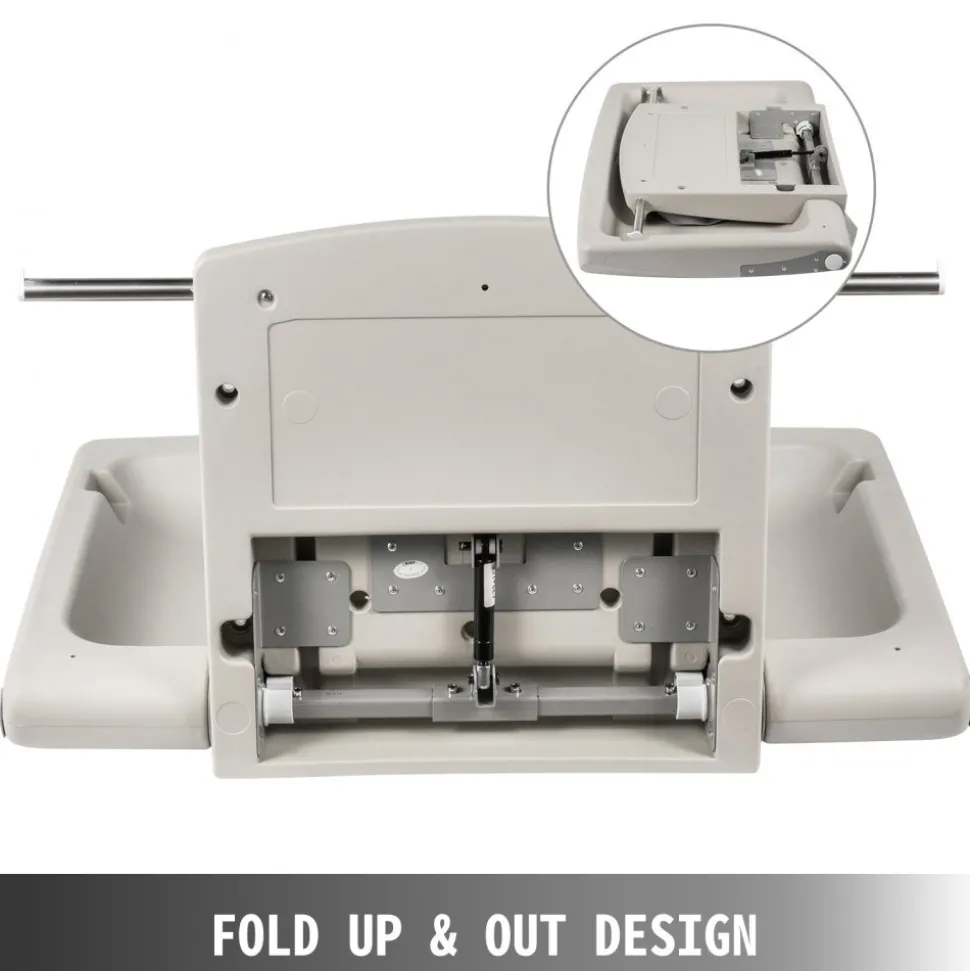 VEVOR Horizontal Baby Changing Table Wall-mounted Baby Diaper Changing Station Vertical Fold Down Baby Changing Table