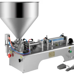 VEVOR Horizontal Pneumatic Liquid Filling Machine 10-300ML, Paste Liquid Filling Machine with 30L Hopper, Pneumatic Dual-use Paste Filling Machine for Cream Shampoo Liquids