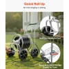 VEVOR Hose Reel Cart, Hold Up to 175 ft of 5/8’’ Hose (Hose Not Included), Garden Water Hose Carts Mobile Tools with Wheels, Heavy Duty Powder-coated Steel Outdoor Planting for Garden, Yard, Lawn