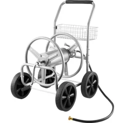 VEVOR Hose Reel Cart, Hold Up to 175 ft of 5/8’’ Hose (Hose Not Included), Garden Water Hose Carts Mobile Tools with Wheels, Heavy Duty Powder-coated Steel Outdoor Planting for Garden, Yard, Lawn
