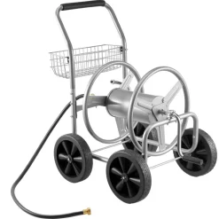 VEVOR Hose Reel Cart, Hold Up to 175 ft of 5/8’’ Hose (Hose Not Included), Garden Water Hose Carts Mobile Tools with Wheels, Heavy Duty Powder-coated Steel Outdoor Planting for Garden, Yard, Lawn