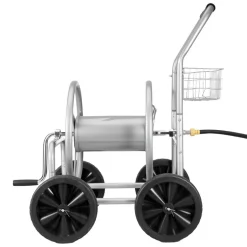 VEVOR Hose Reel Cart, Hold Up to 175 ft of 5/8’’ Hose (Hose Not Included), Garden Water Hose Carts Mobile Tools with Wheels, Heavy Duty Powder-coated Steel Outdoor Planting for Garden, Yard, Lawn