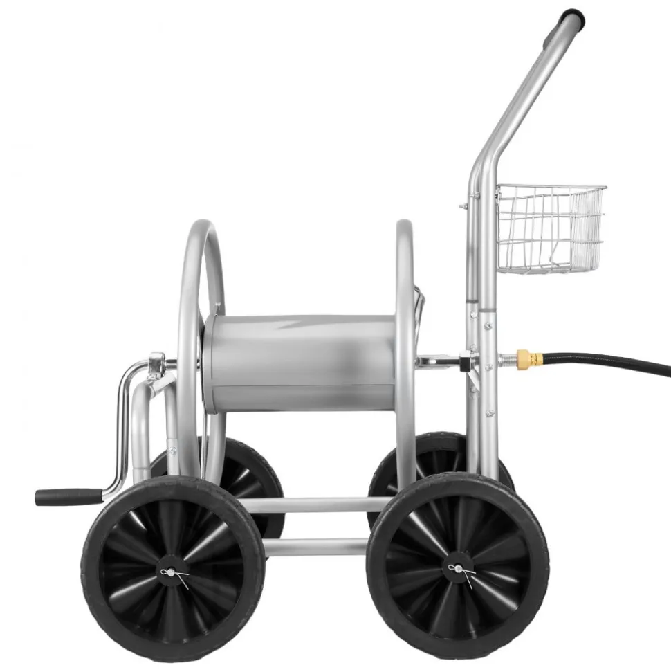 VEVOR Hose Reel Cart, Hold Up to 175 ft of 5/8’’ Hose (Hose Not Included), Garden Water Hose Carts Mobile Tools with Wheels, Heavy Duty Powder-coated Steel Outdoor Planting for Garden, Yard, Lawn