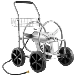 VEVOR Hose Reel Cart, Hold Up to 175 ft of 5/8’’ Hose (Hose Not Included), Garden Water Hose Carts Mobile Tools with Wheels, Heavy Duty Powder-coated Steel Outdoor Planting for Garden, Yard, Lawn