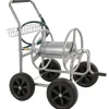 VEVOR Hose Reel Cart, Hold Up to 250 ft of 5/8’’ Hose, Garden Water Hose Carts Mobile Tools with 4 Wheels, Heavy Duty Powder-coated Steel Outdoor Planting with Storage Basket, for Garden, Yard, Lawn
